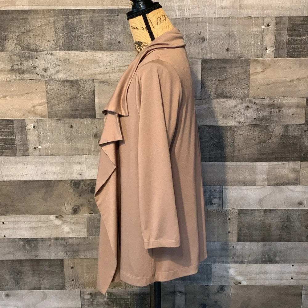 August Silk Open Jacket with draped front - Picture 4 of 16